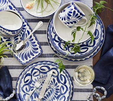 Puebla Stoneware Dinner Plates | Pottery Barn