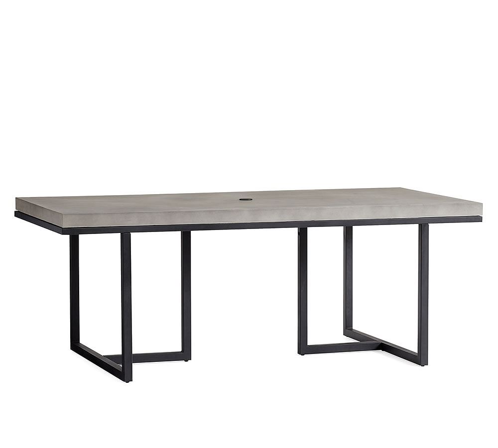 Sloan Concrete & Iron Outdoor Dining Table Pottery Barn