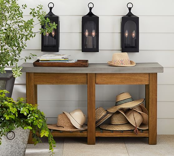 outdoor long console table