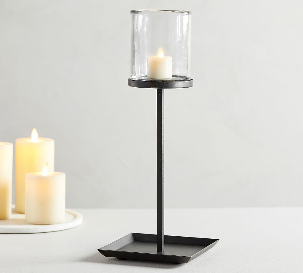 Draper Bronze Pillar Candleholders Pottery Barn