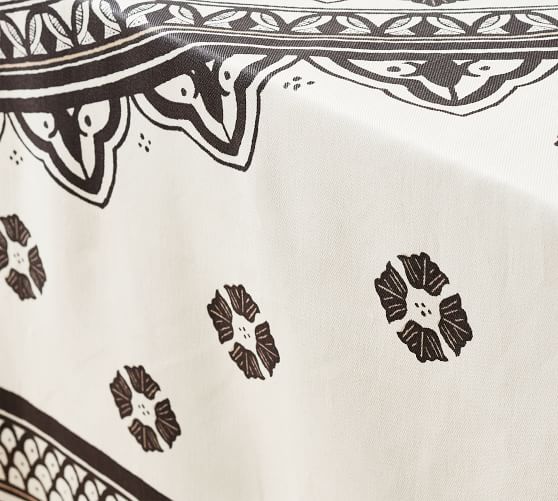 Marrakesh Outdoor Oilcloth Cotton Tablecloth Pottery Barn