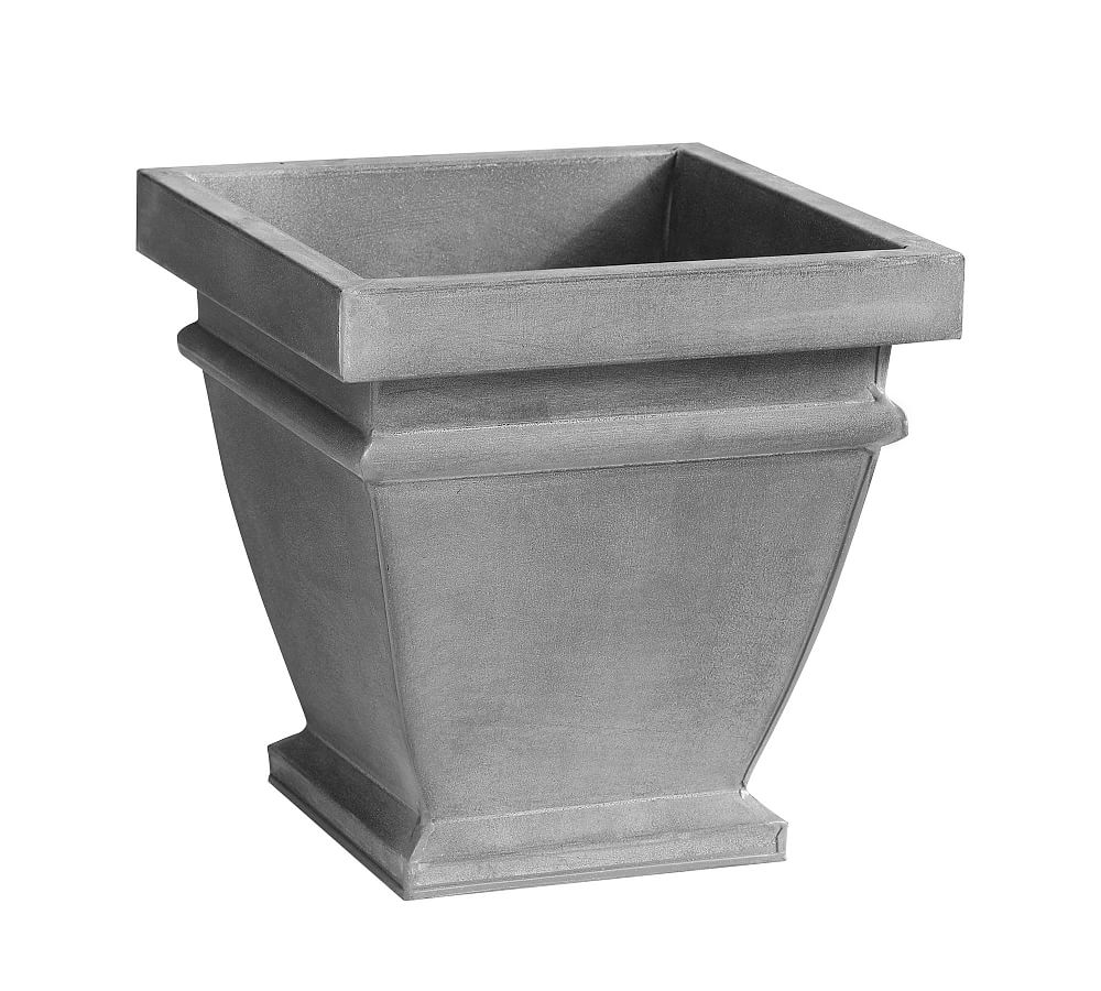 Greyson Zinc Outdoor Planters Pottery Barn