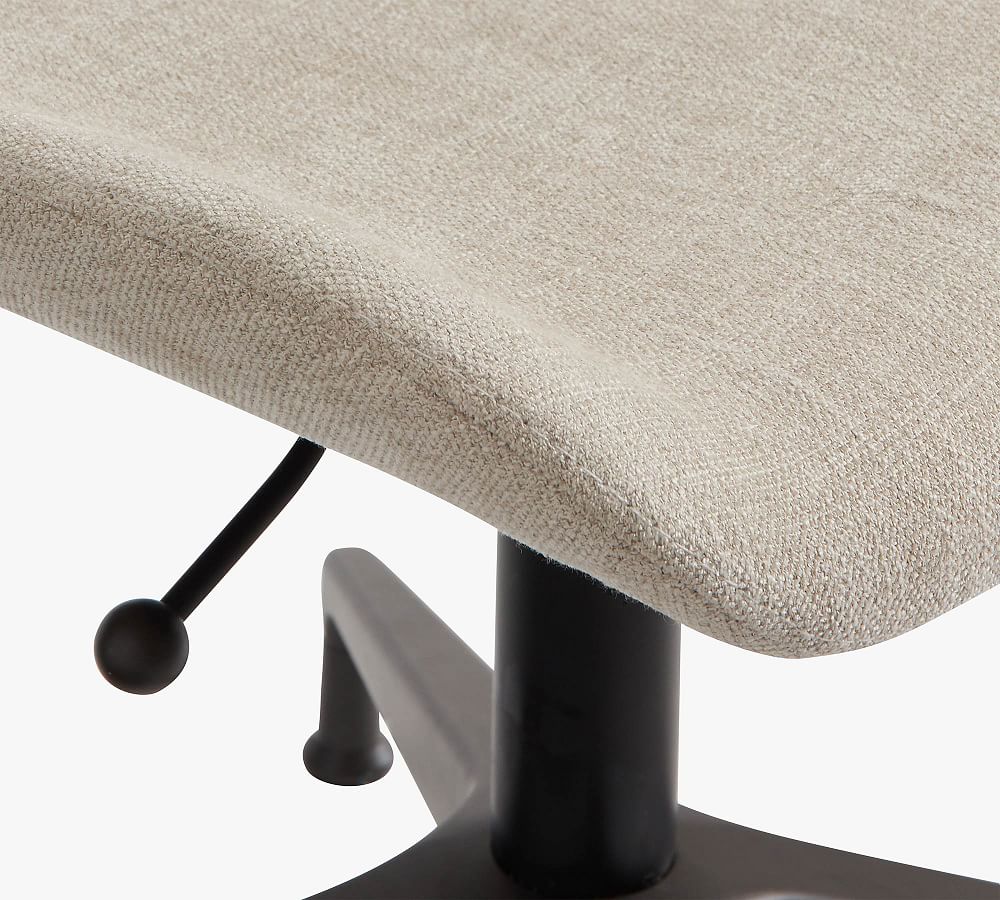 Burke Upholstered Swivel Desk Chair Pottery Barn