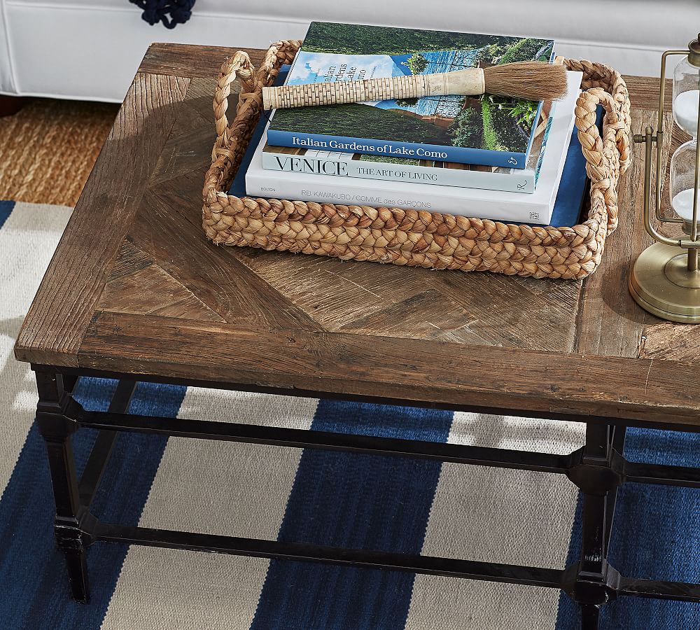 Parquet Rectangular Reclaimed Wood Coffee Table Pottery Barn