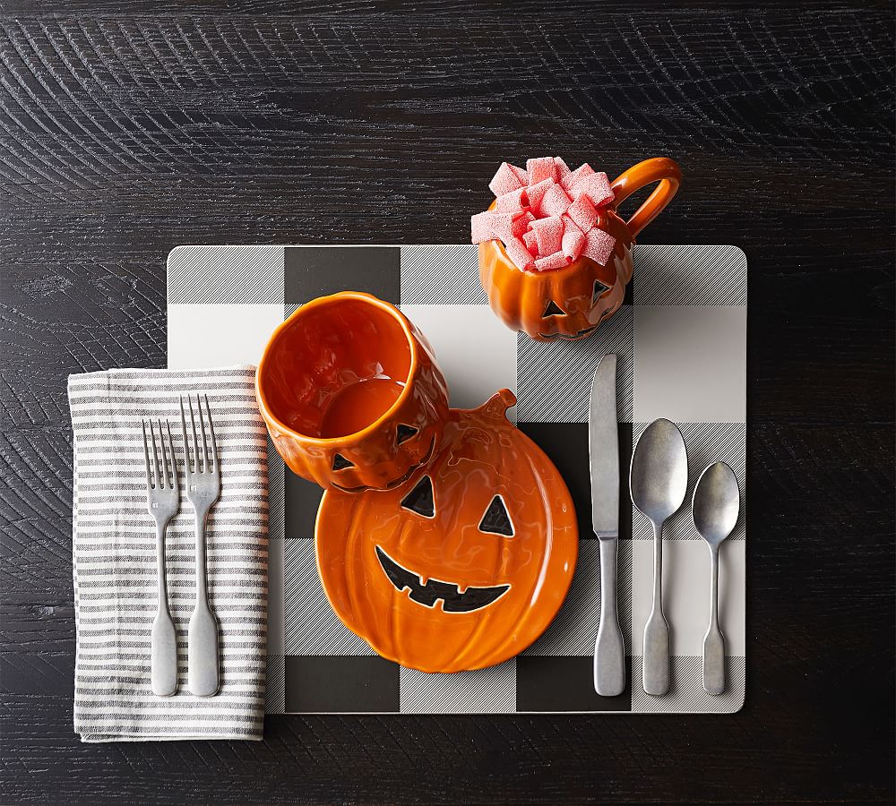 Black/White Buffalo Check Cork Placemat Pottery Barn