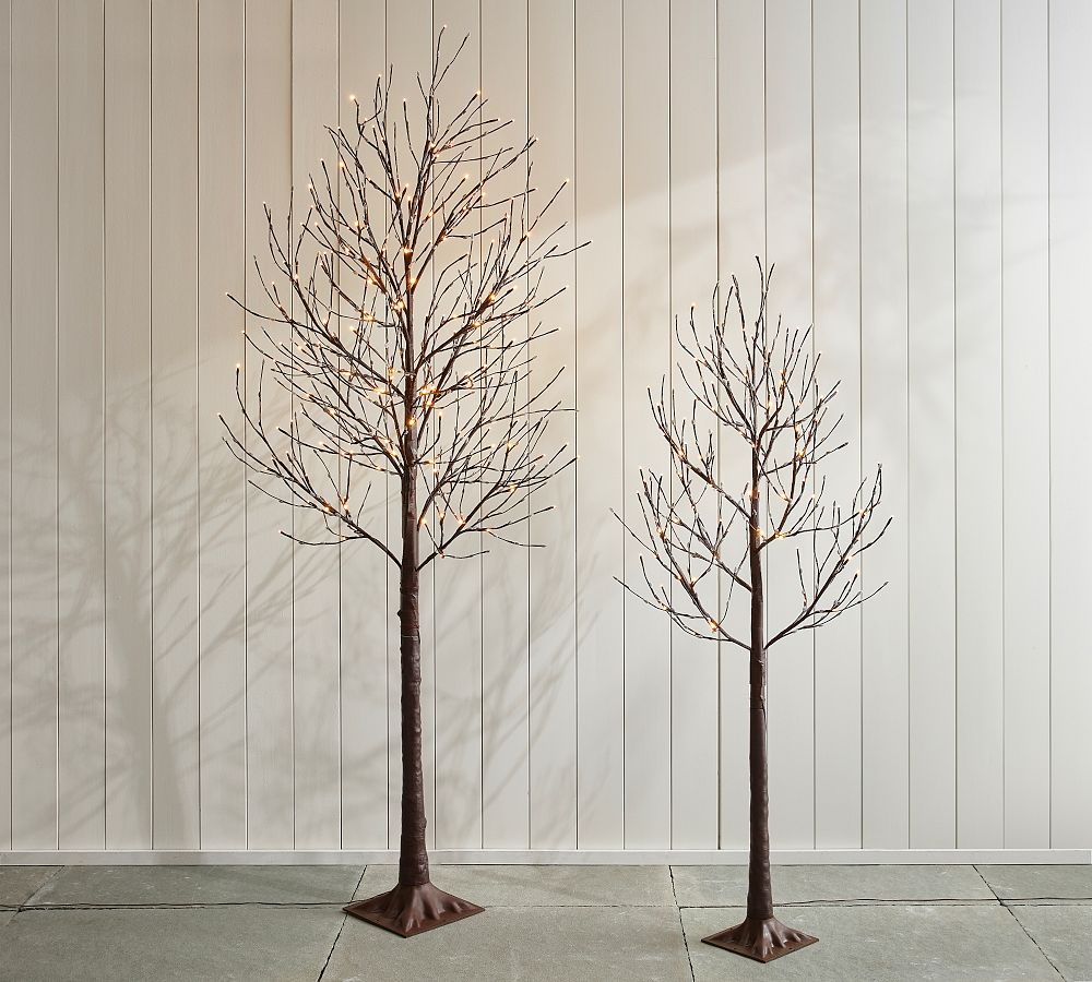Lit Outdoor Willow Twinkling Twig Tree Pottery Barn