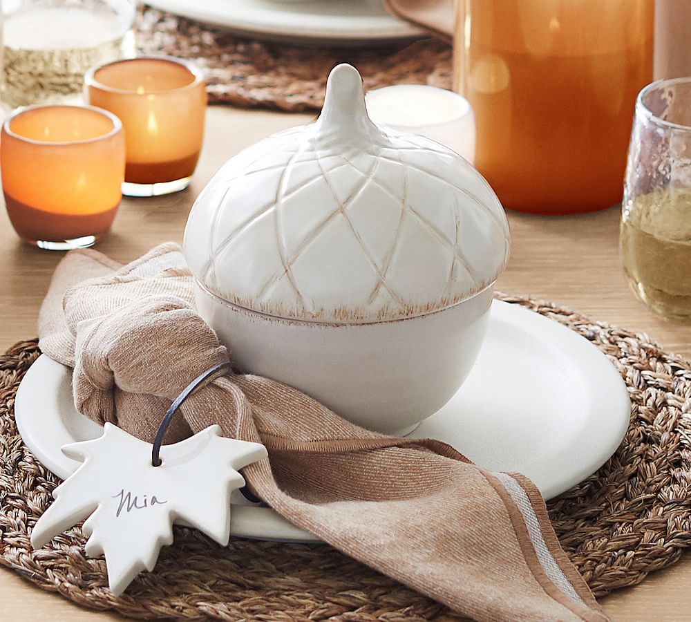 Acorn Shaped Stoneware Lidded Soup Bowl Pottery Barn