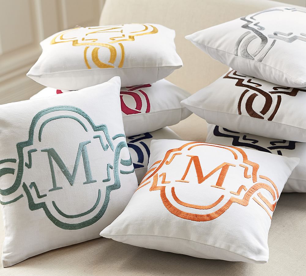Monogrammable 12" Dec Decorative Pillow Cover Pottery Barn