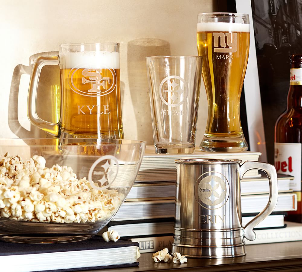 NFL Beer Glasses Pottery Barn