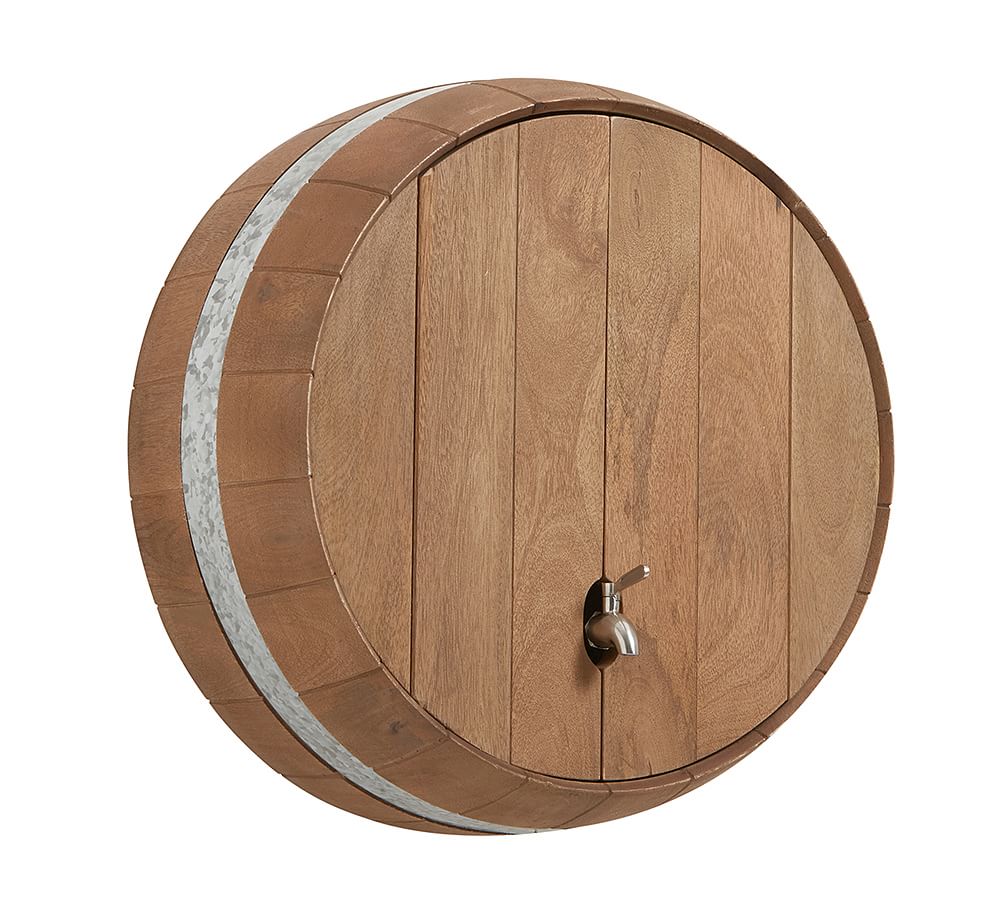 Wine Barrel WallMounted Drink Dispenser Pottery Barn