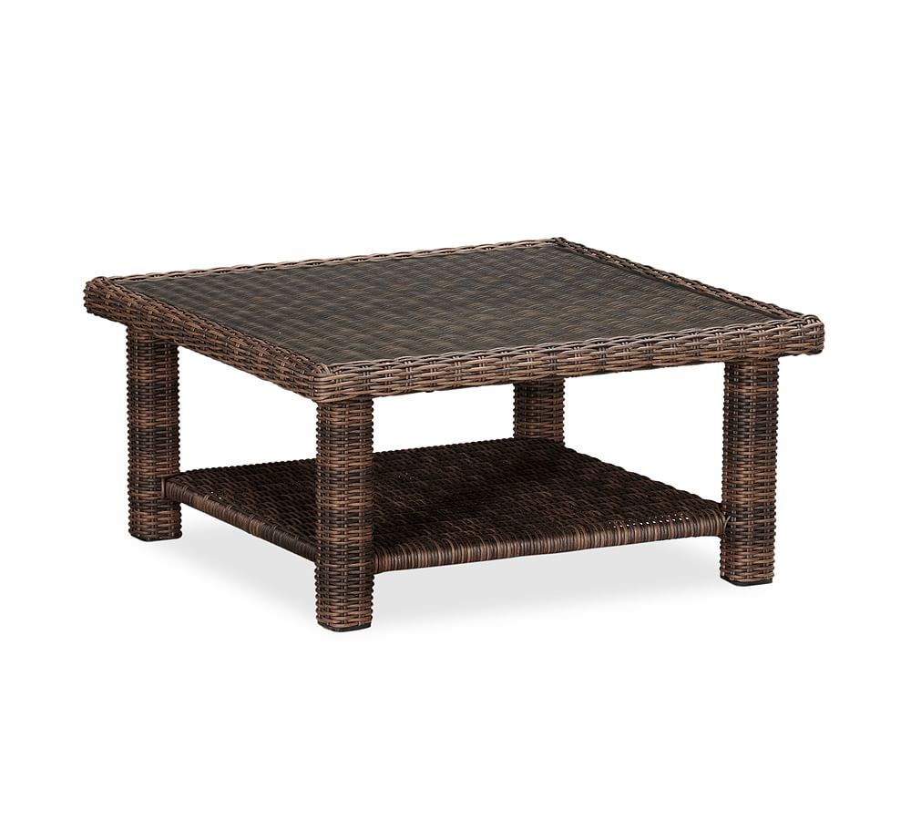 Torrey AllWeather Wicker Outdoor Coffee Table Espresso Pottery Barn