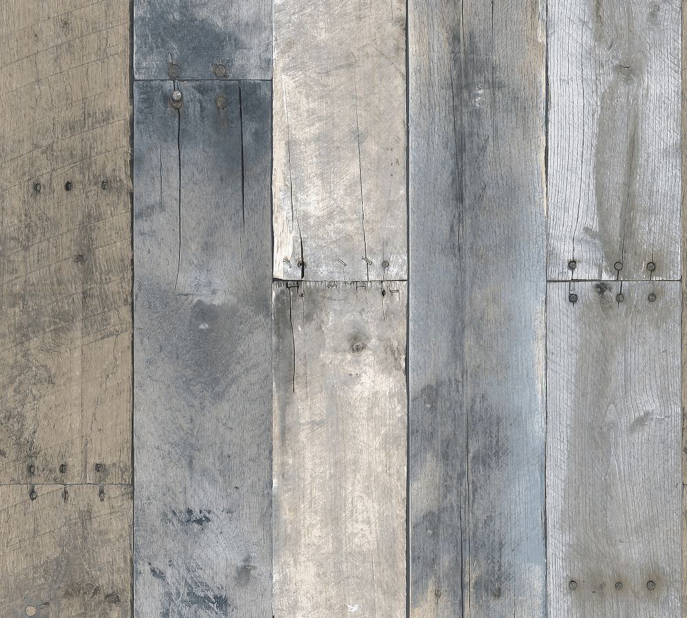 Repurposed Wood Removable Wallpaper Pottery Barn