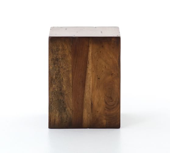 parkview reclaimed wood accent cube