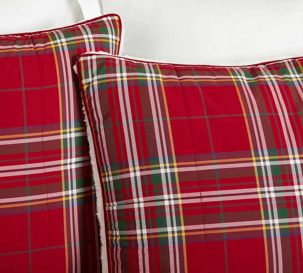 Sierra Plaid Sherpa Comforter & Shams Pottery Barn