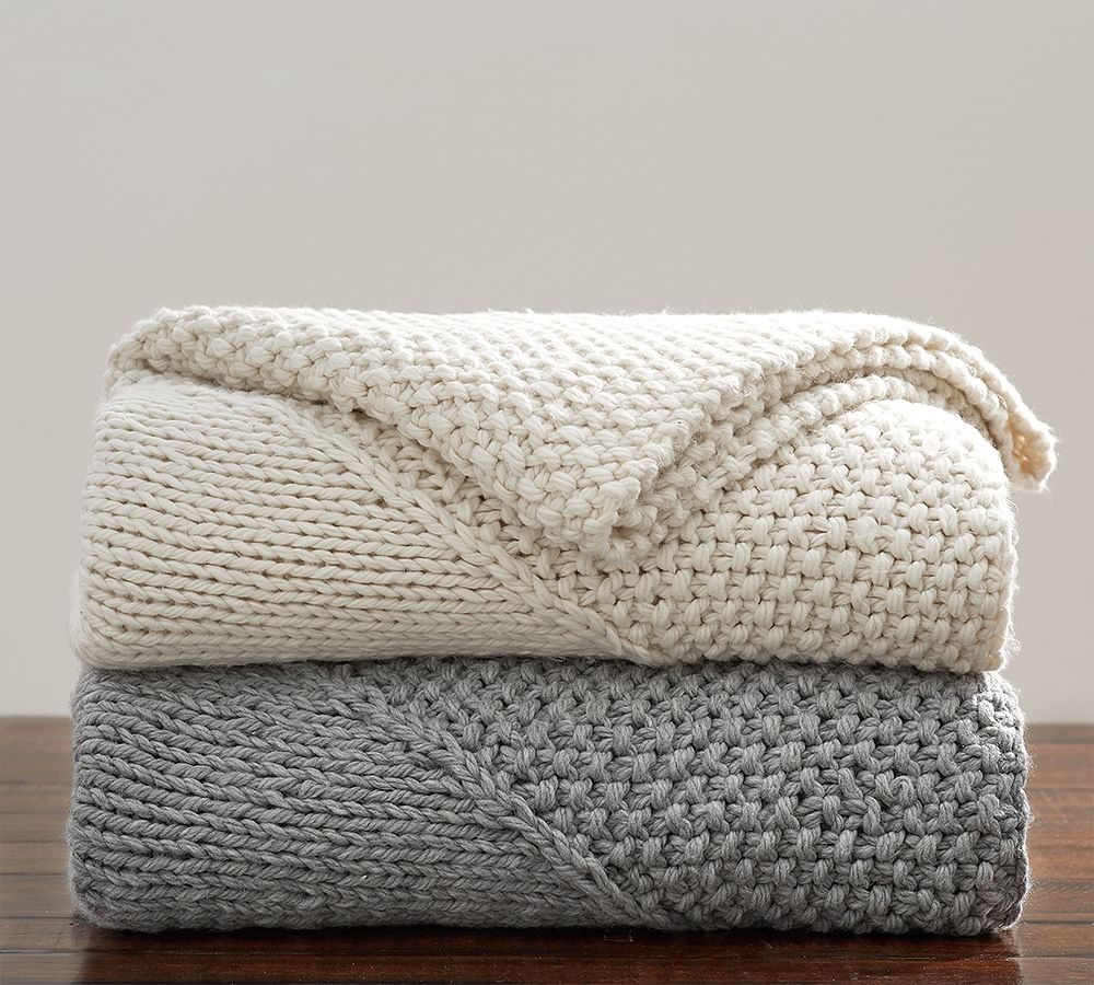 Pottery Barn Chunky Knit Throw