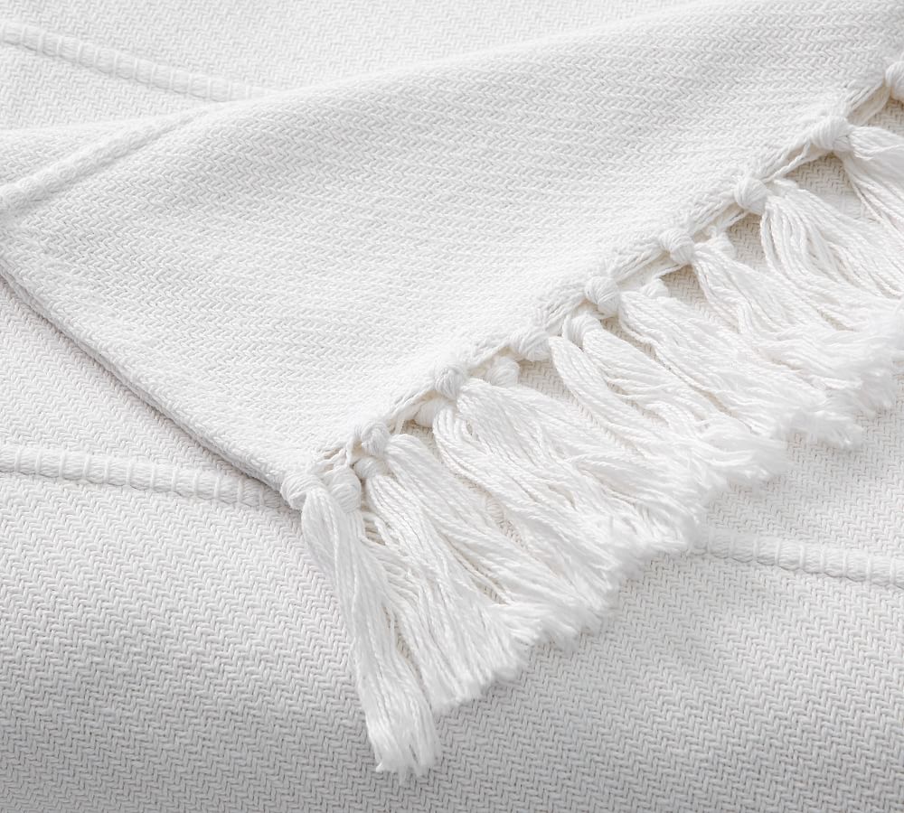 Cotton Fringe Blanket Pottery Barn
