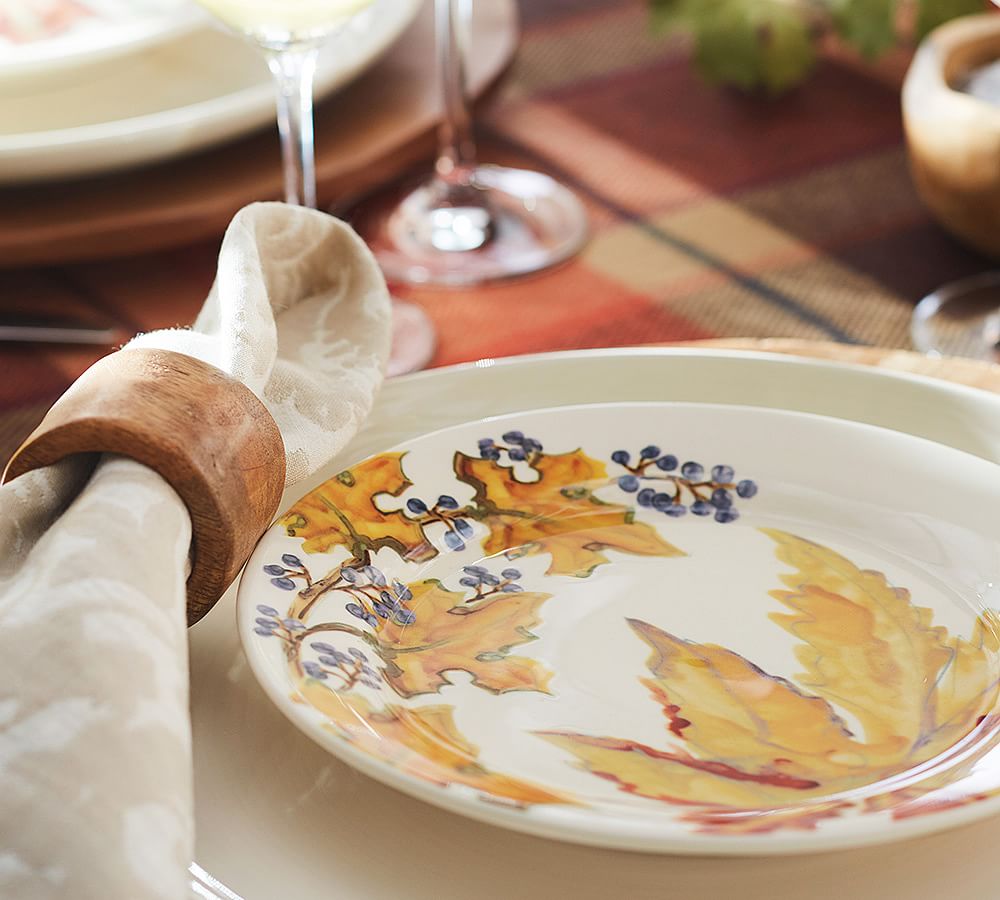 Vintage Mango Wood Napkin Rings Pottery Barn