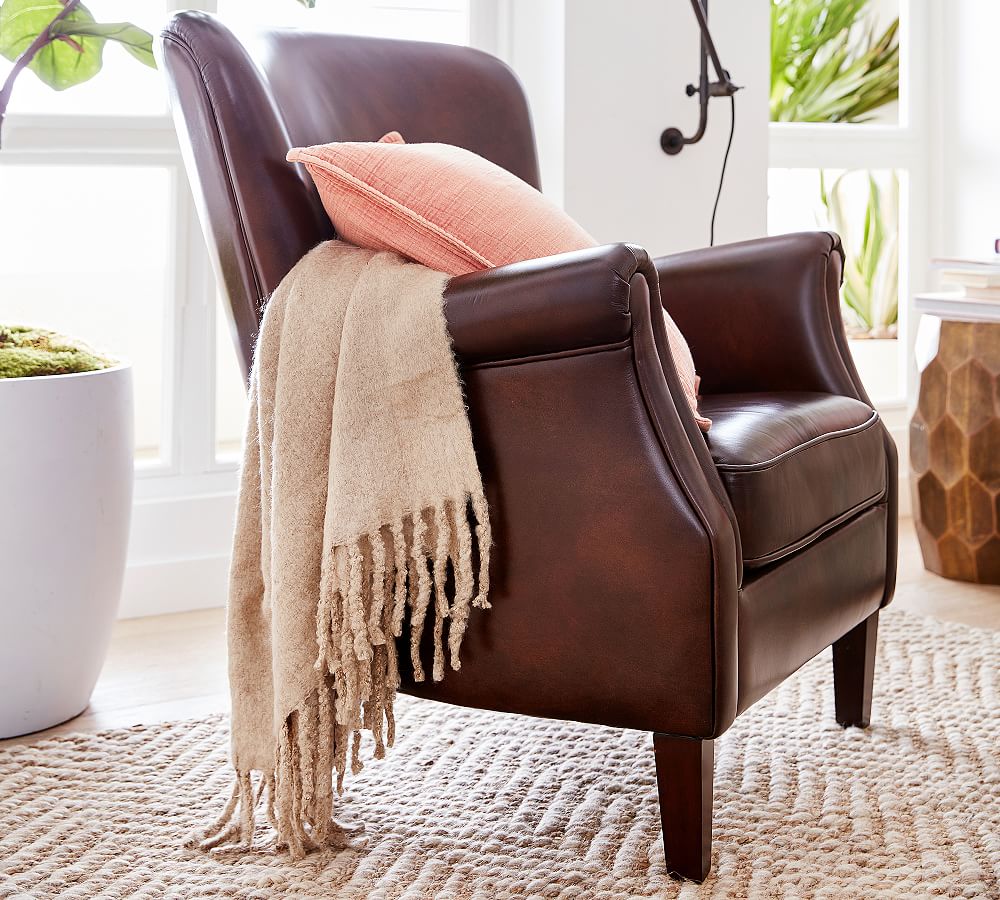 Solid Faux Mohair Oversized Throw Blanket Pottery Barn