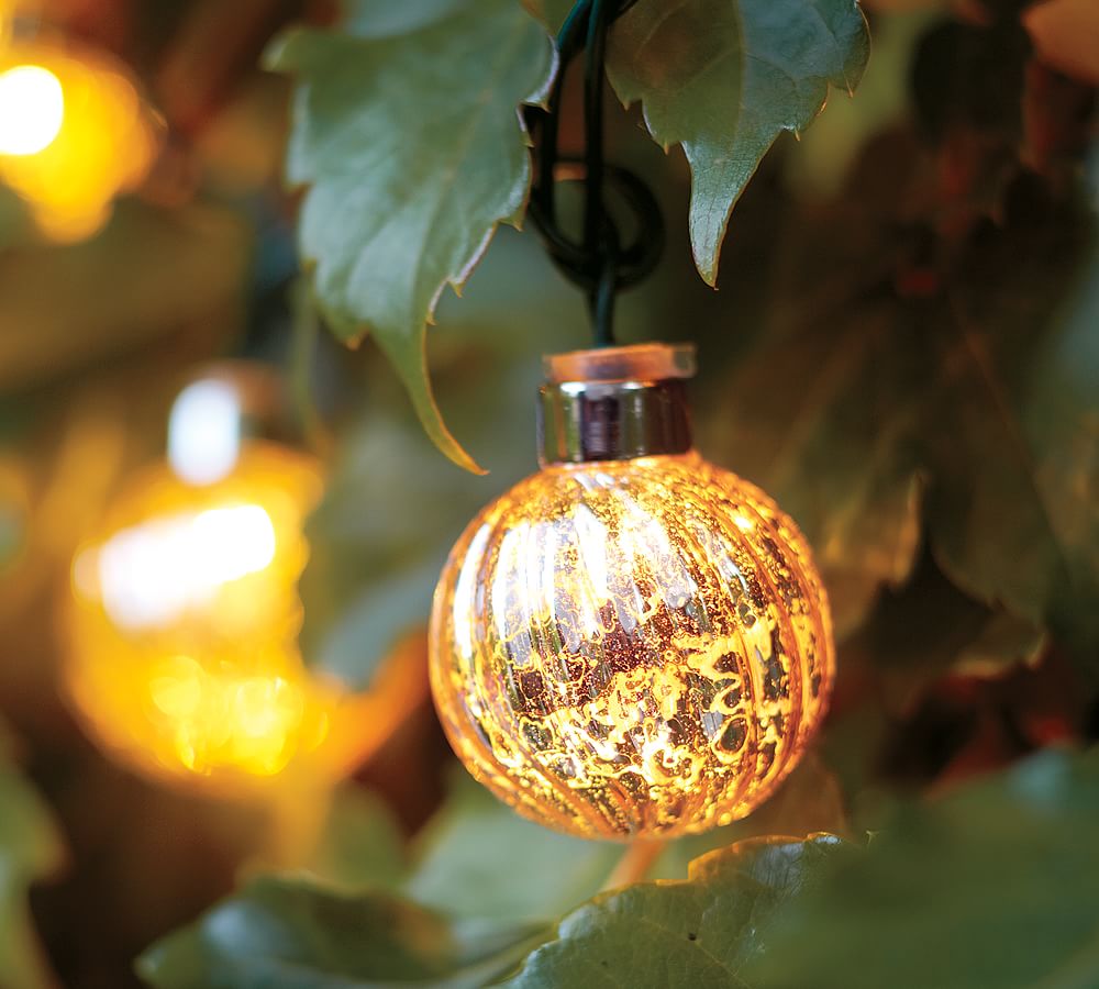 Silver Mercury Glass String Lights Pottery Barn