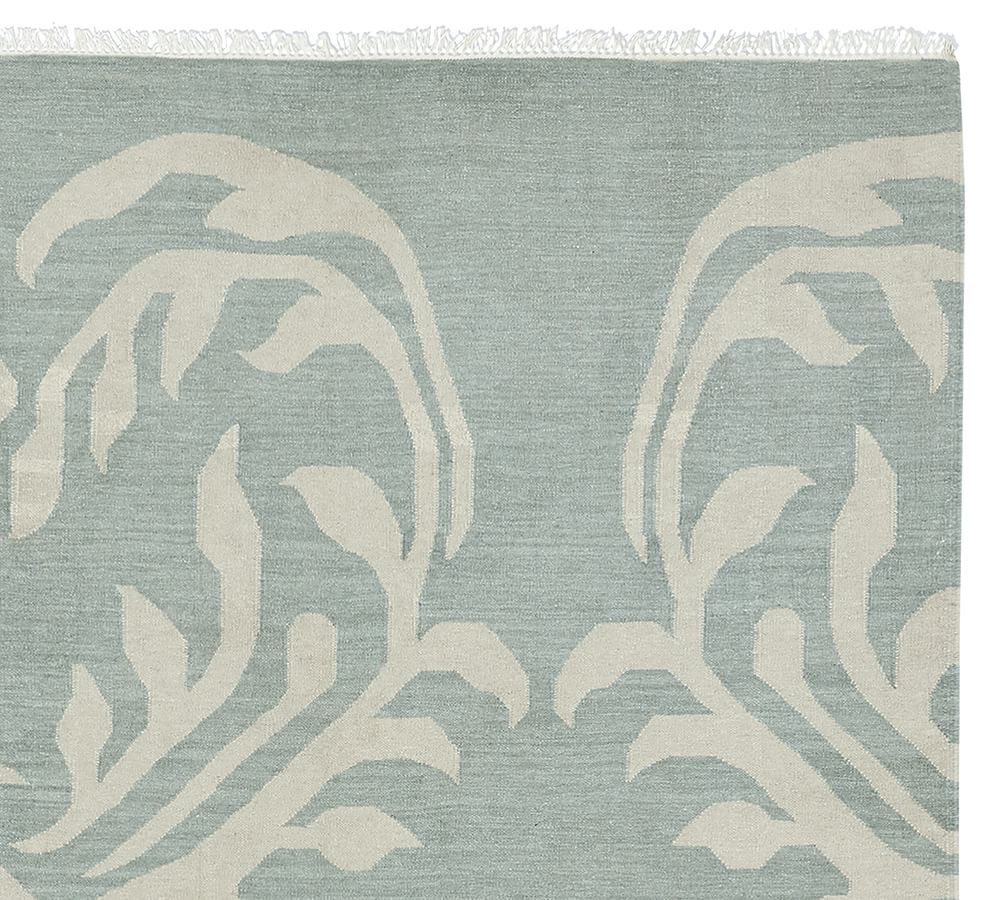 Blue Cassie Dhurrie Rug Patterned Rugs Pottery Barn