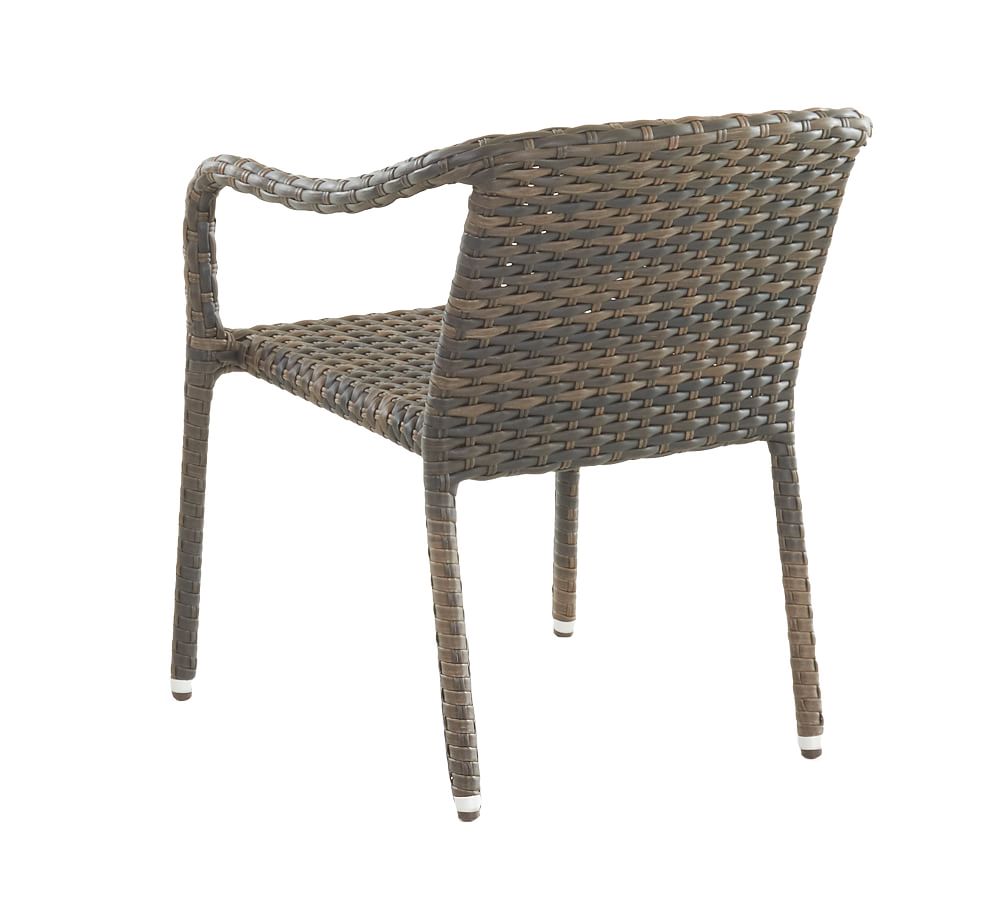 Abrego All-Weather Wicker Stackable Dining Chair, Set of 4 | Pottery Barn