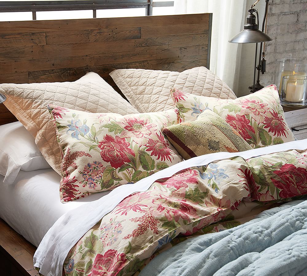 Marla Floral Print Patterned Duvet Cover & Sham Pottery Barn