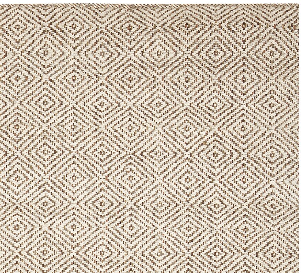 Duncan Diamond Jute Rug - Ivory | Pottery Barn