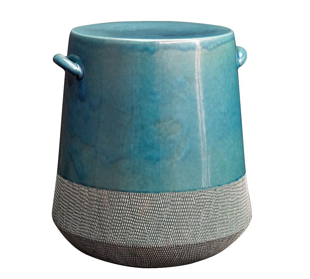 Marine Ceramic Outdoor Side Table Pottery Barn