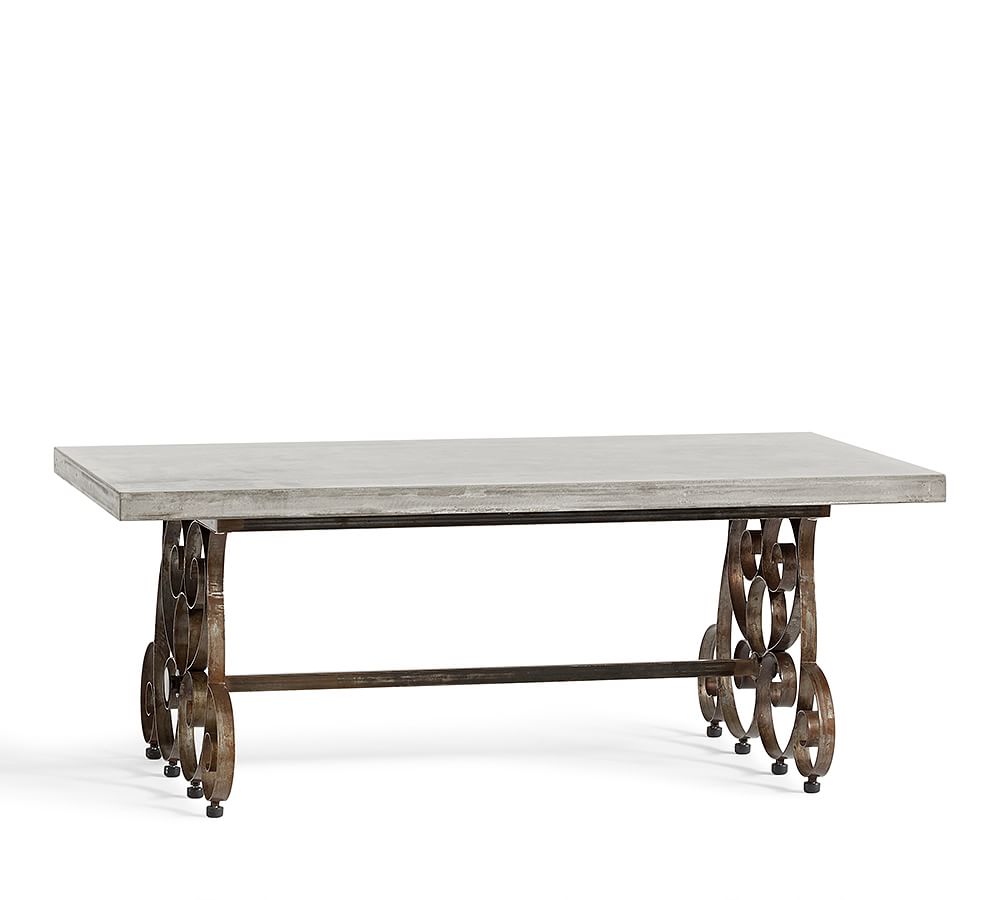 Rosalie Concrete Top Coffee Table Pottery Barn