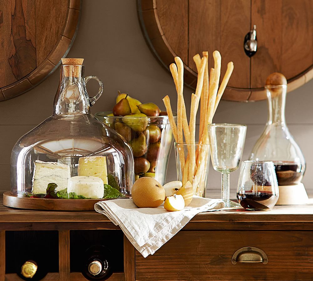 Wine Bottle Jug Cloche Cheese Platter Pottery Barn