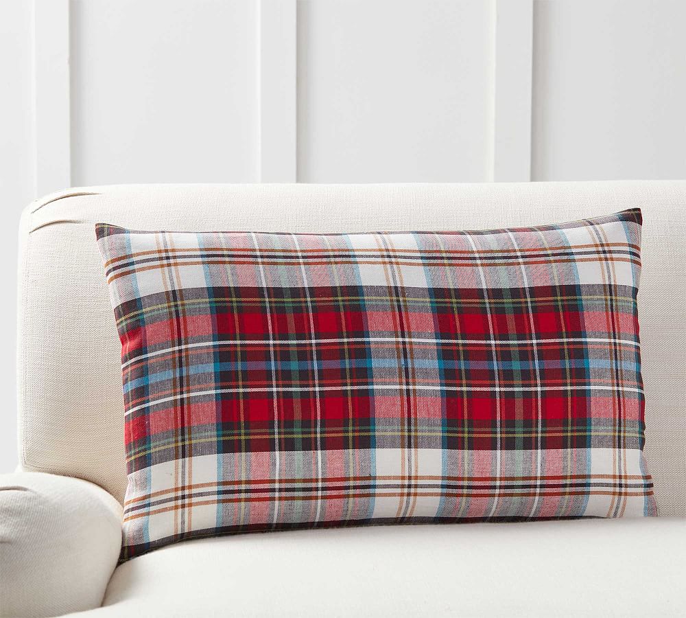 Declan Plaid Lumbar Throw Pillow Cover Pottery Barn