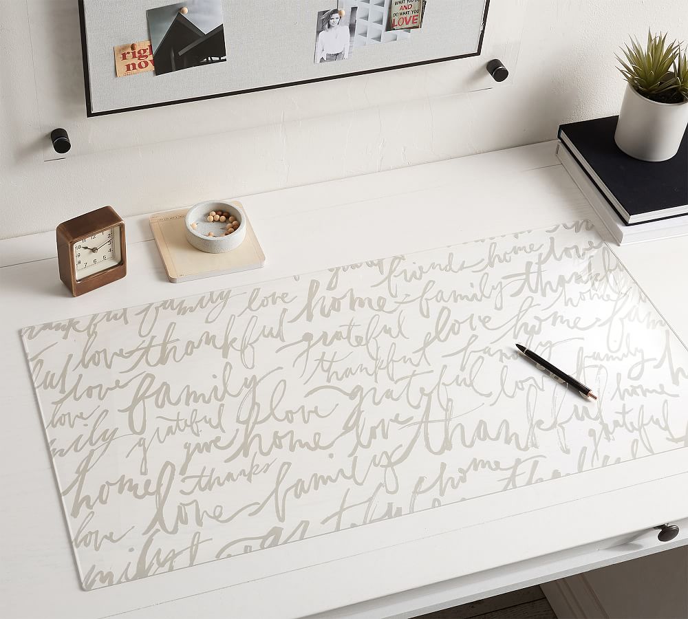 Tan Sentiment Desk Blotter Pottery Barn