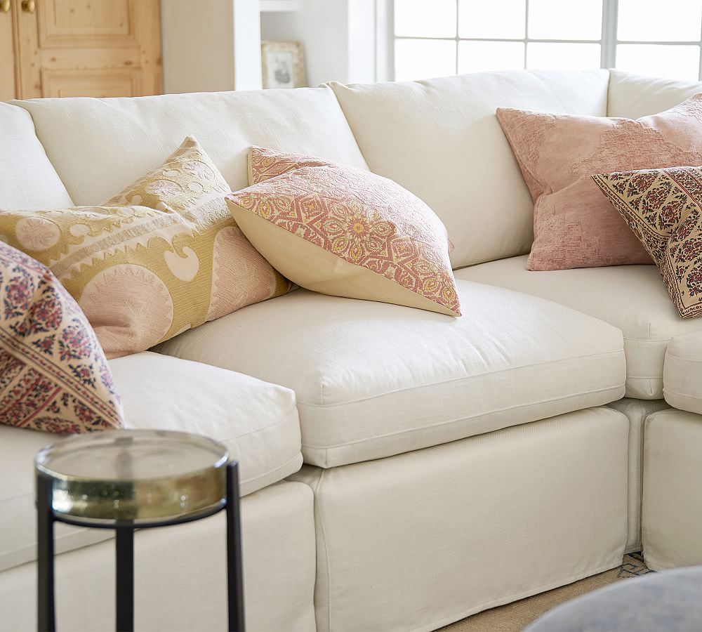 Maddie Textured Throw Pillow Cover Pottery Barn