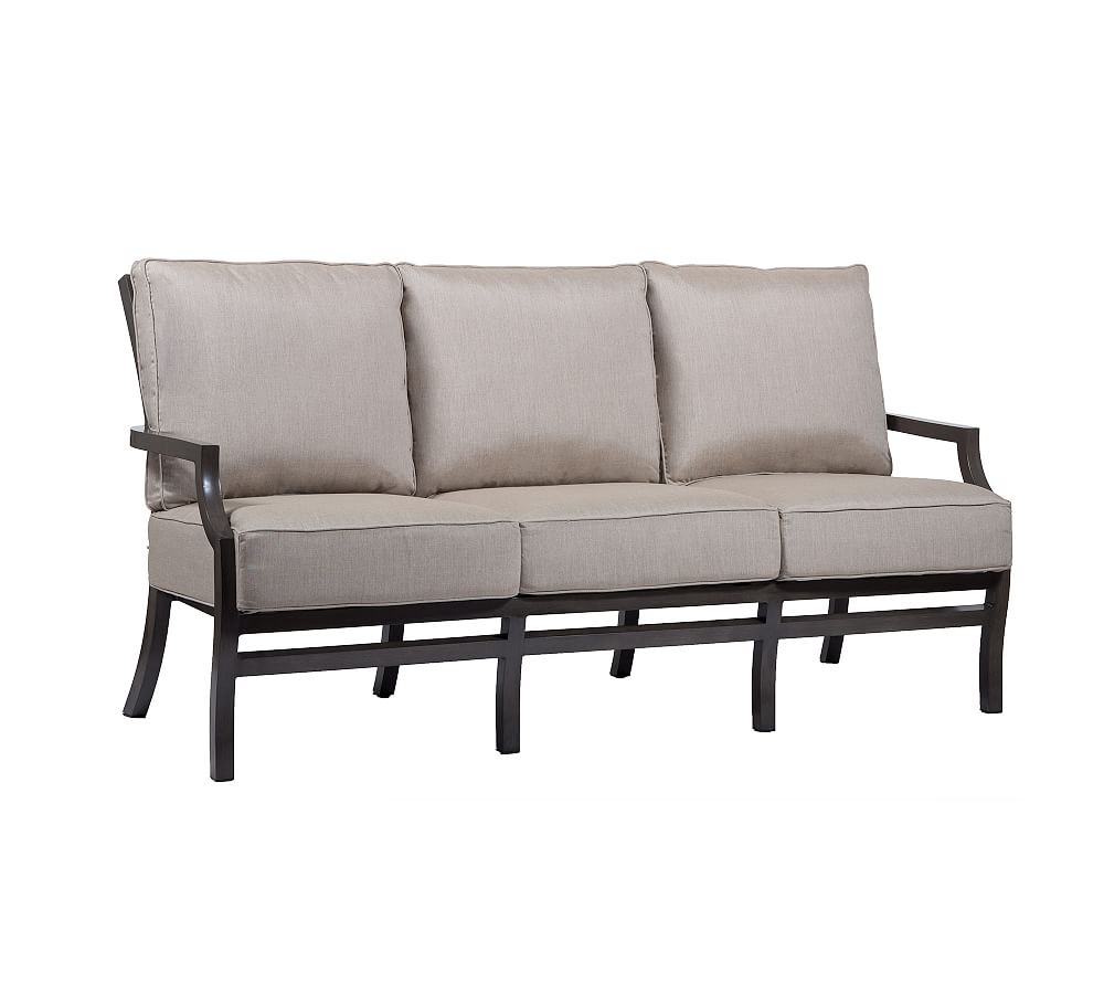 Canyon Metal Outdoor Sofa Pottery Barn