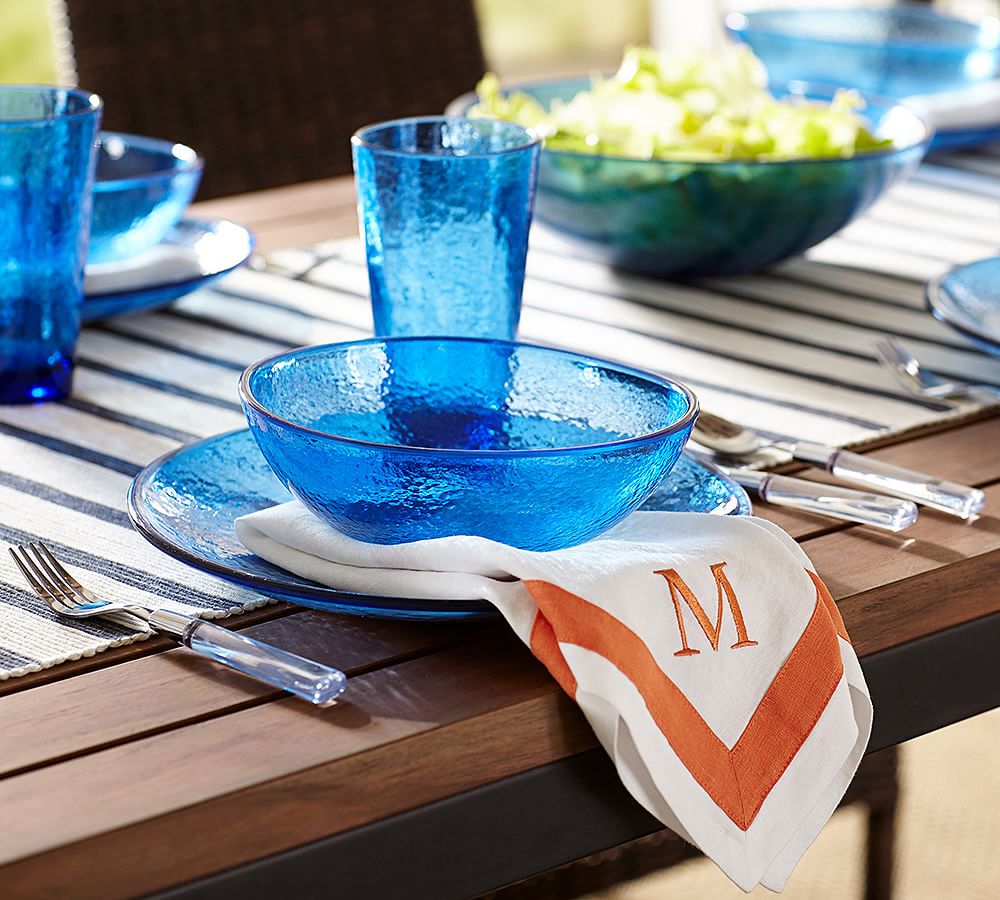 Fresca Acrylic Dinnerware, Set of 4 Indigo Pottery Barn