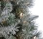 Pre-Lit Flocked Glitter Faux Christmas Tree - 7' | Pottery Barn