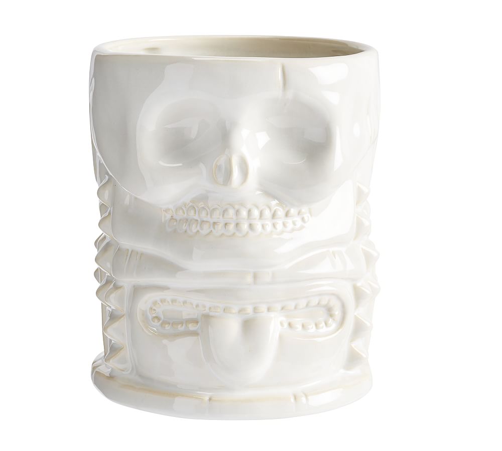 Ceramic Tiki Ice Bucket Bar Accessories Pottery Barn