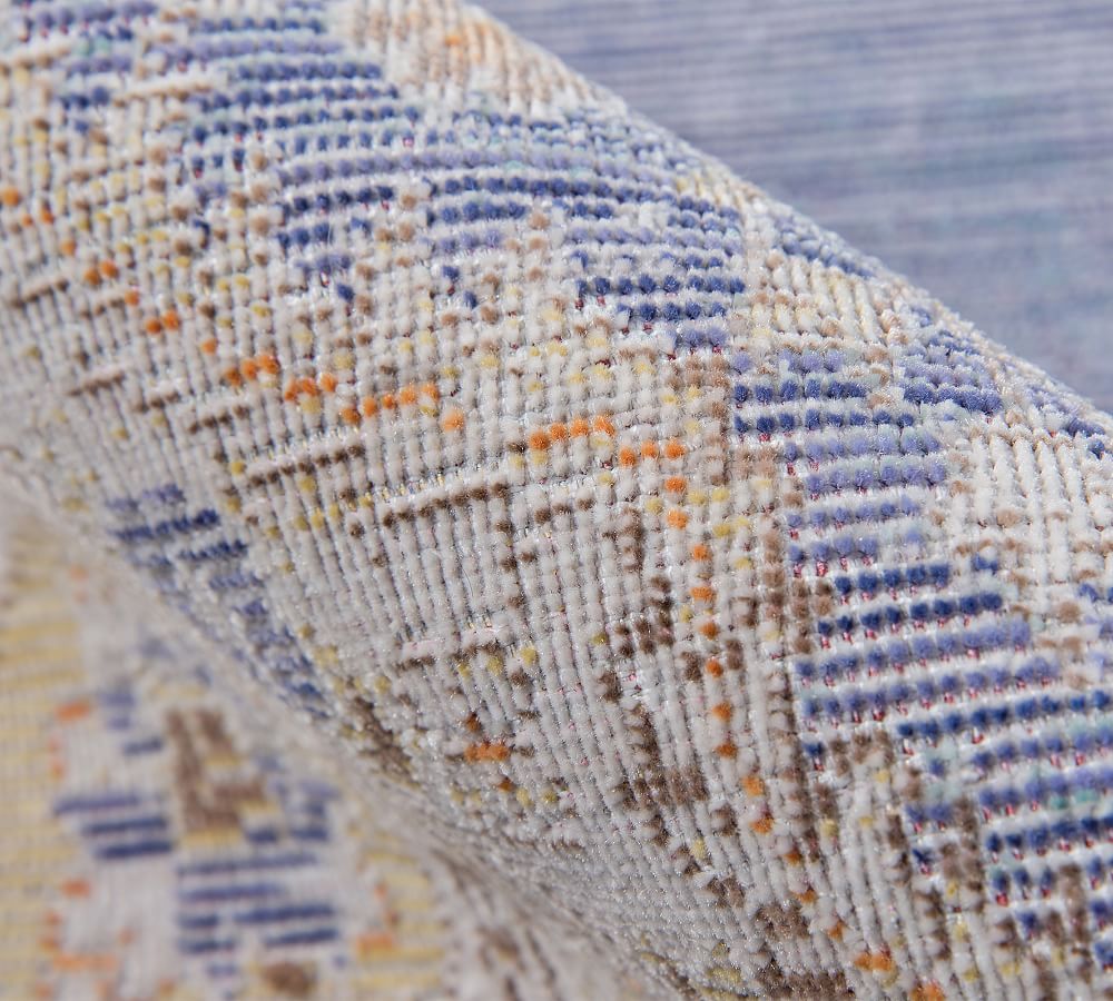 Porcelain Blue Carina Persian Rug Pottery Barn