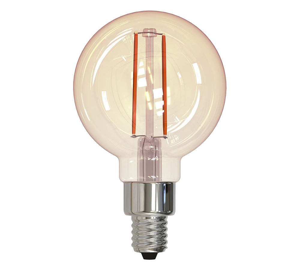 G16 Antique Globe Candelabra LED Bulb Pack of 3 Pottery Barn