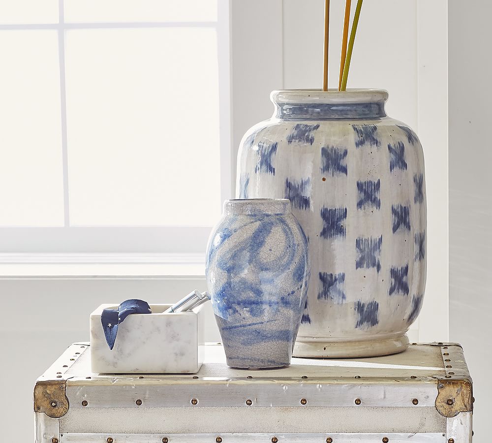 Eclectic Blue Vases Pottery Barn