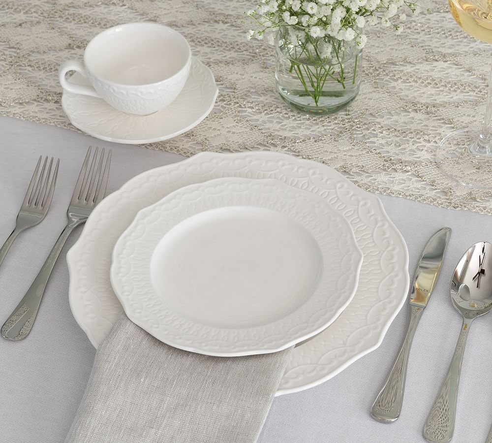 Ever Porcelain Salad Plates Set of 6 Pottery Barn