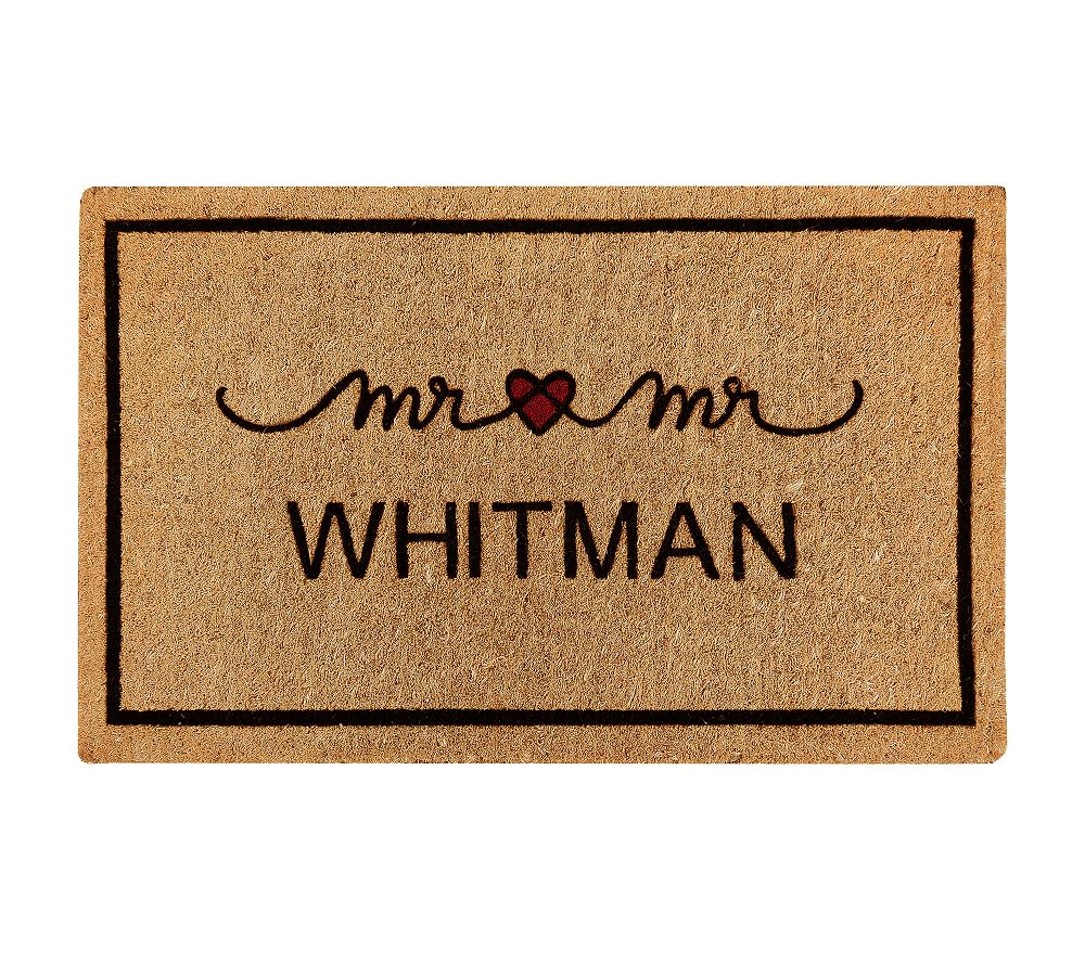 Marriage Heart Personalized Doormat Pottery Barn