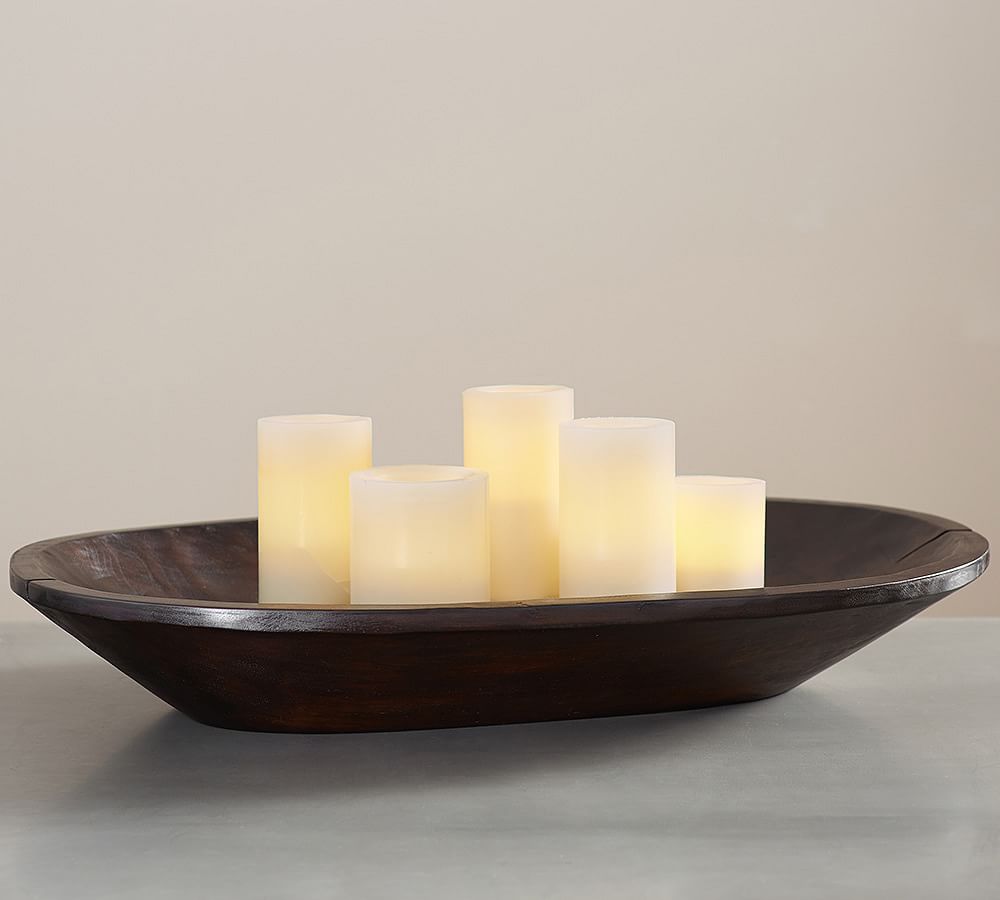 Dough Bowl Candle Tray Candle Holder Pottery Barn