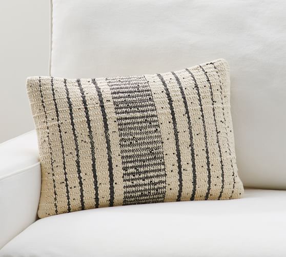 Dismon Textured Lumbar Throw Pillow Cover Pottery Barn