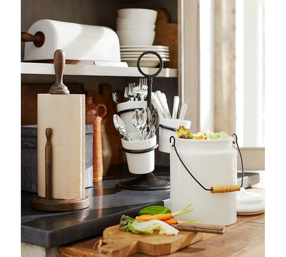 Rhodes Rolling Pin Paper Towel Holder Kitchen Accessories Pottery Barn