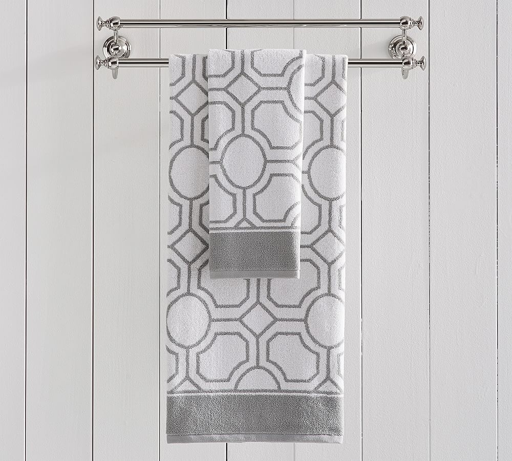 Nova Jacquard QuickDry Bath Towels Pottery Barn