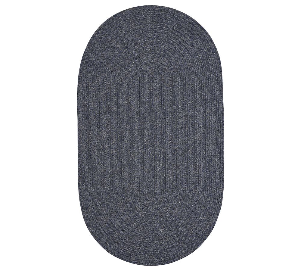 Emerson Oval Synthetic Outdoor Braided Rug Pottery Barn