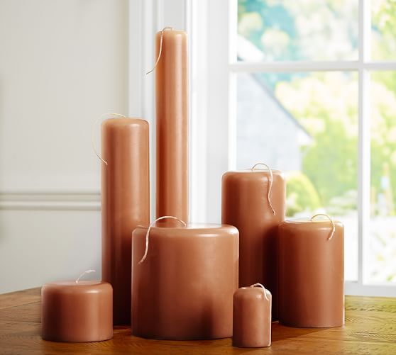 Long Wick Candle Rust Pottery Barn