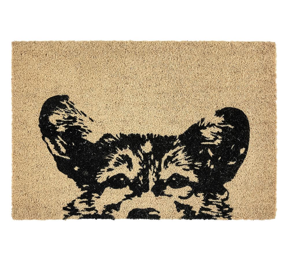 Peeking Dog Doormat Pottery Barn