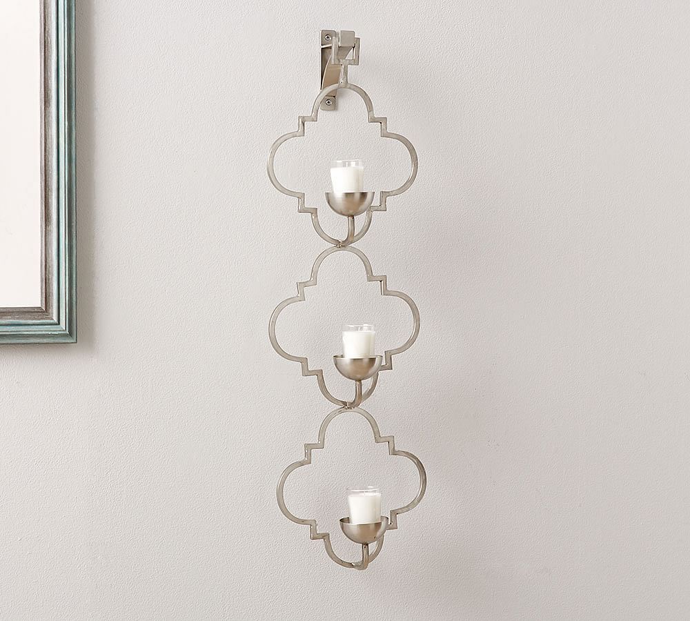 Rosie WallMount Quatrefoil Votive Holder Candle Holder Pottery Barn